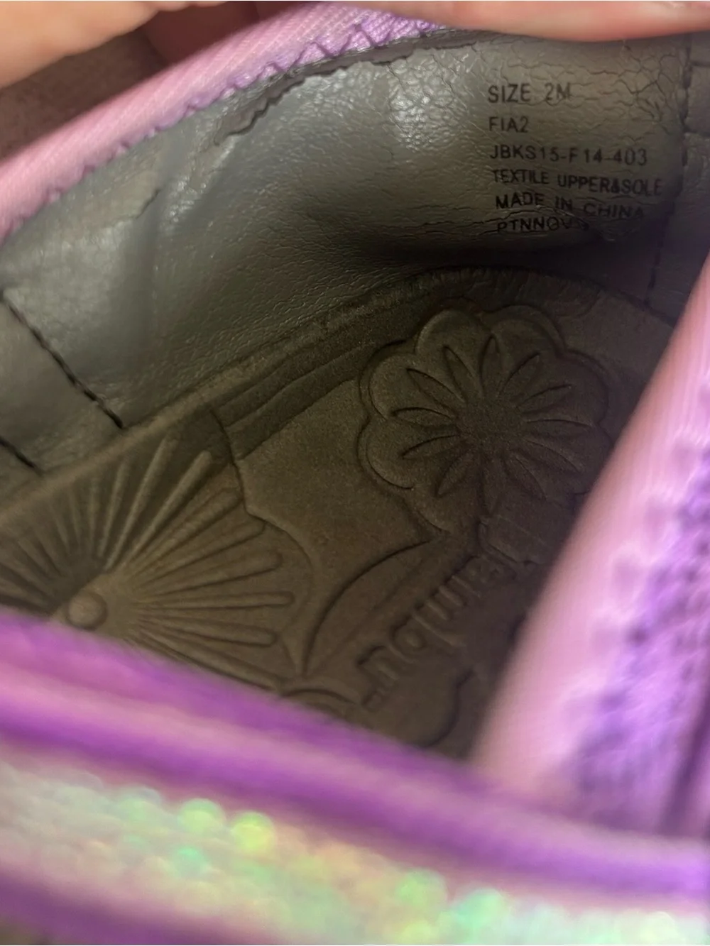Jambu Purple and Green Girls' Mary Jane Sandals